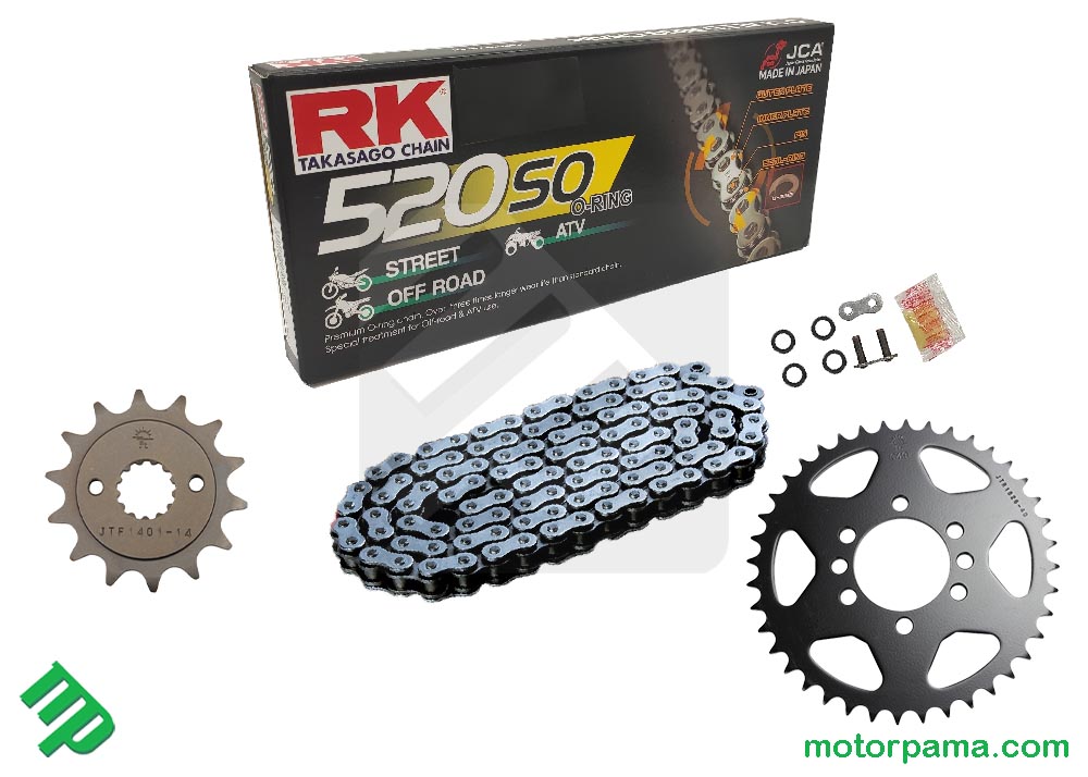 KIT TRASMISSIONE CATENA 520 CORONA YAMAHA XT 660 X 2009